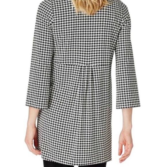J. Jill Houndstooth Small Black and Cream Open Front Cardigan - Picture 2 of 9